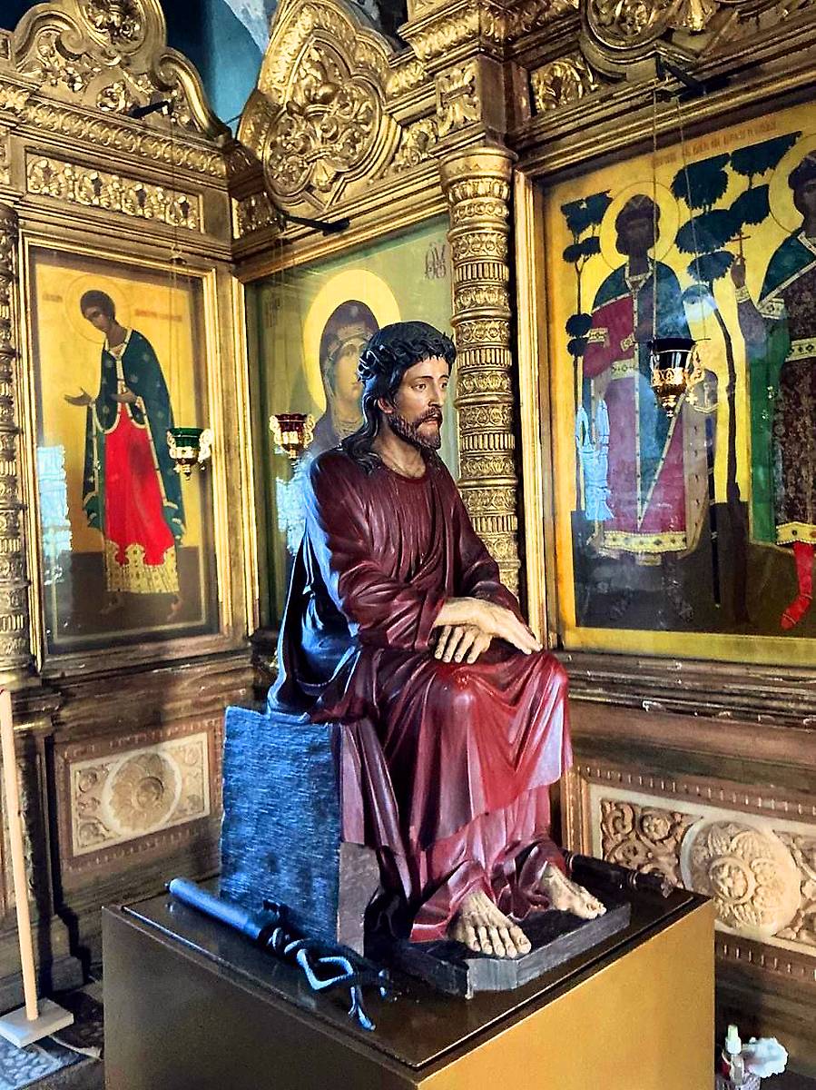 Резная скульптура в Крестовоздвиженском храме., интерьер и убранство. Кафедральный собор Воздвижения Креста Господня, Палех (Палехский район, Ивановская область)