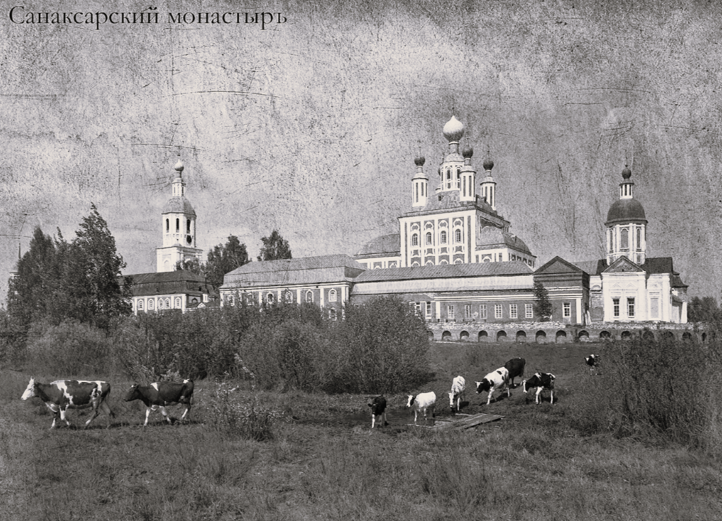 Рождество-Богородичный Санаксарский мужской монастырь, Санаксырь (Темниковский район, Республика Мордовия). архивная фотография, Фотокарточка нач. ХХ века. Приблизительная датировка: 1912-1917 гг.