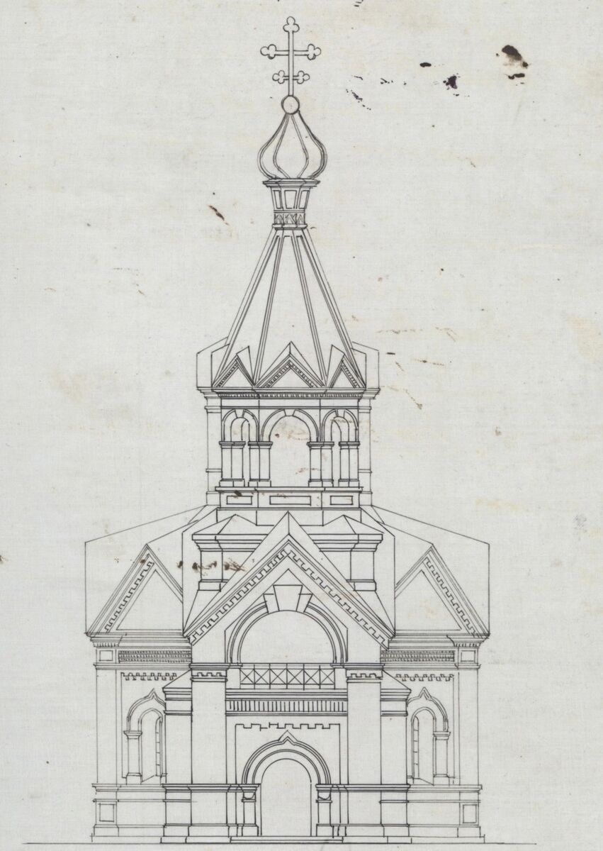 Церковь Димитрия Солунского (каменная), Ктины (Плюсский район, Псковская область). графика, Первая половина ХХ века.