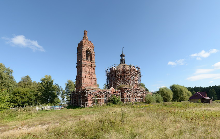 Церковь. Иоанна Предтечи, Куземский Погост (Скрипино)(Малоугрюмово) (Меленковский район, Владимирская область). фасады