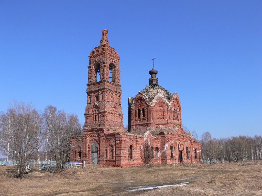 Церковь. Иоанна Предтечи, Куземский Погост (Скрипино)(Малоугрюмово) (Меленковский район, Владимирская область). фасады