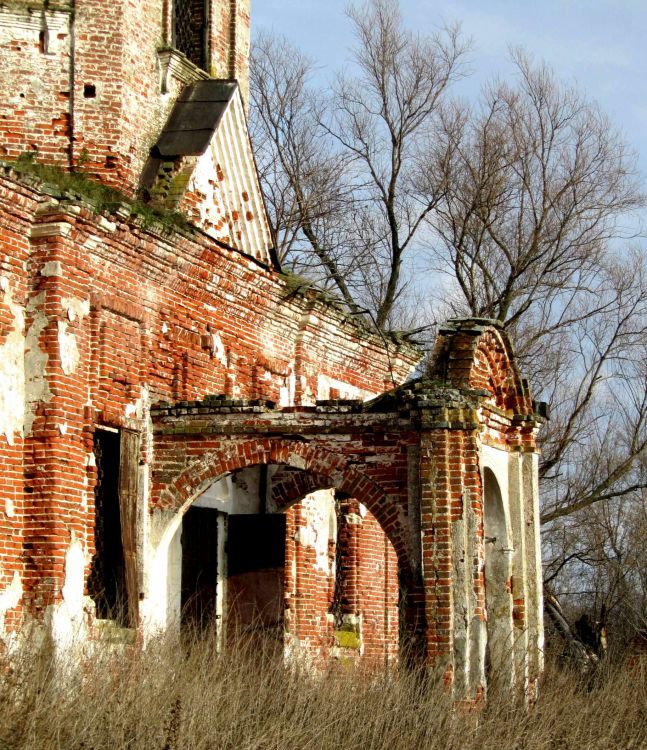 Никулино. Церковь Спаса Нерукотворного Образа. архитектурные детали, декор колокольни, юго-западная часть