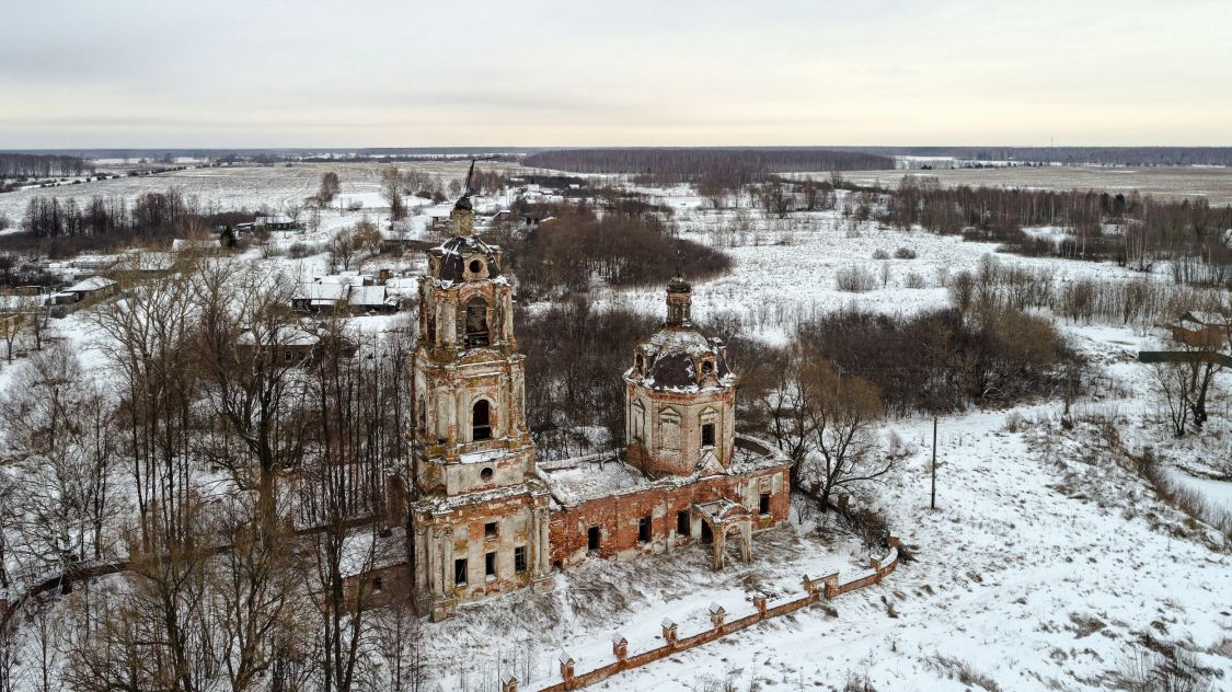 Церковь Спаса Нерукотворного Образа, Никулино (Селивановский район, Владимирская область). общий вид в ландшафте