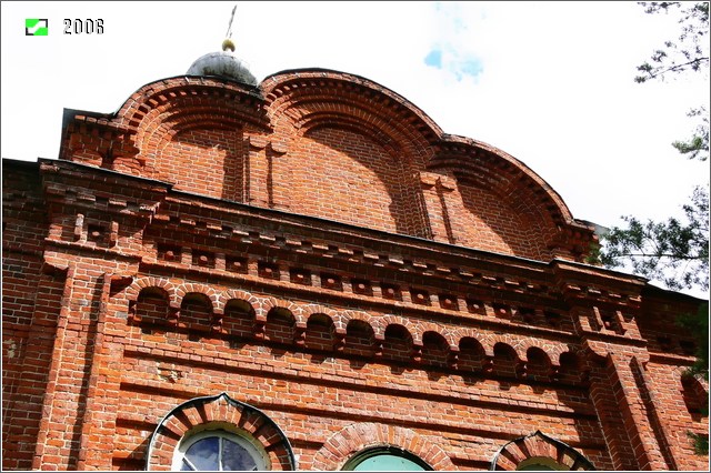 Церковь Преображения Господня, Спас-Железино, урочище (Селивановский район, Владимирская область). архитектурные детали, Фрагмент кладки южного фасада в 
