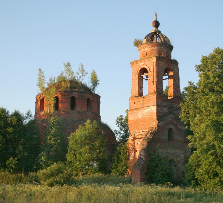 Милятино. Церковь Николая Чудотворца. фасады, Вид с северо-запада