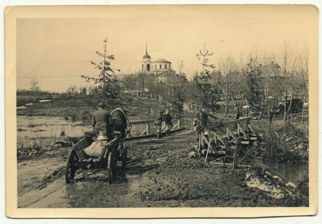 Церковь Николая Чудотворца, Милятино (Барятинский район, Калужская область). архивная фотография, Фото 1942 г. с аукциона e-bay.de