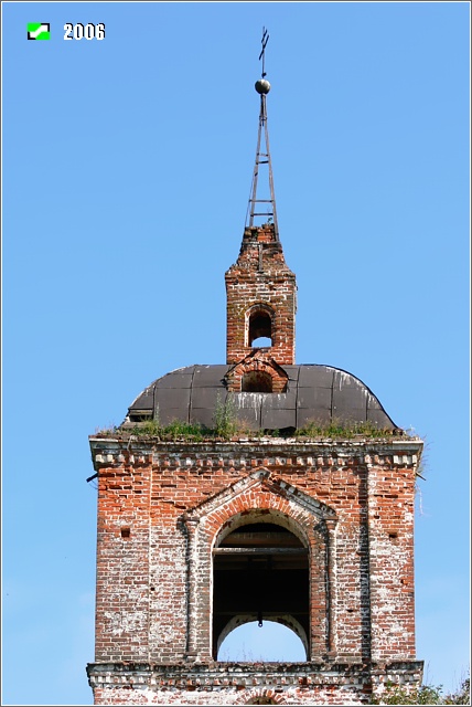 Церковь Илии Пророка, Кожино (Гороховецкий район, Владимирская область). архитектурные детали, Завершение колокольни