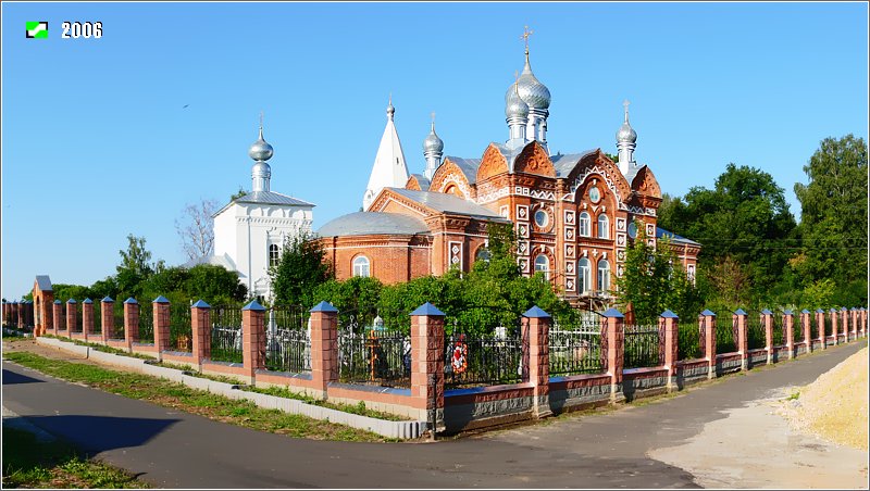 Храмовый комплекс Архангельского погоста, Тимирязево (Гороховецкий район, Владимирская область). фасады, Цифровая панорама с северо-востока