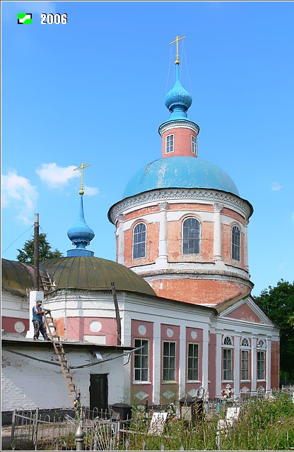 Никологоры. Церковь Спаса Преображения. архитектурные детали, Вид с юго-запада на основной объем