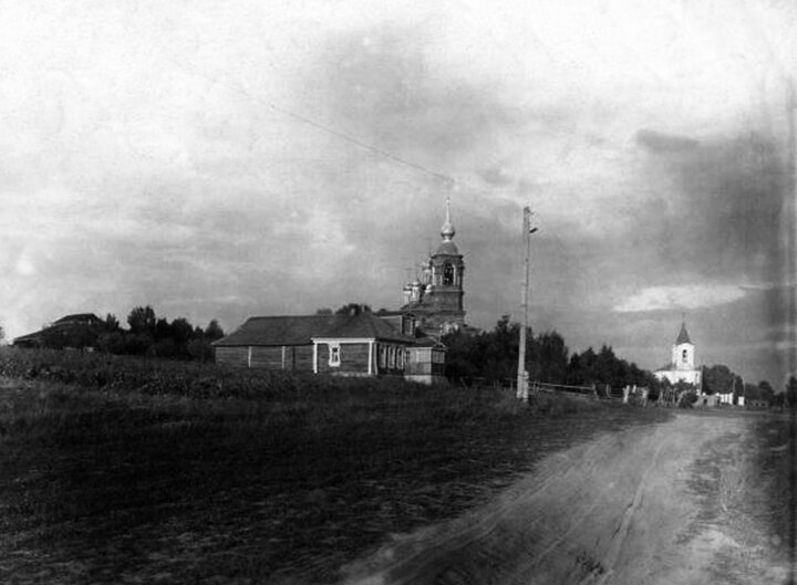 архивная фотография. Церковь Николая Чудотворца, Поречье (Малоярославецкий район, Калужская область)