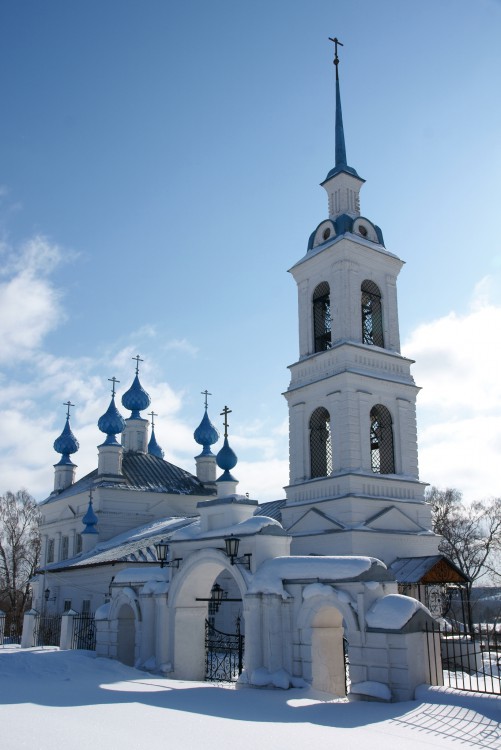 Монастырь Царственных страстотерпцев. Церковь Успения Пресвятой Богородицы, Домнино (Сусанинский район, Костромская область). общий вид в ландшафте
