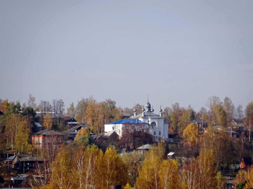 Сусанино. Церковь Покрова Пресвятой Богородицы. общий вид в ландшафте