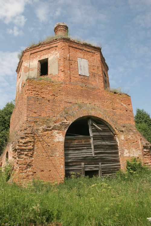 Клетино. Церковь Космы и Дамиана. фасады, Вид с юга