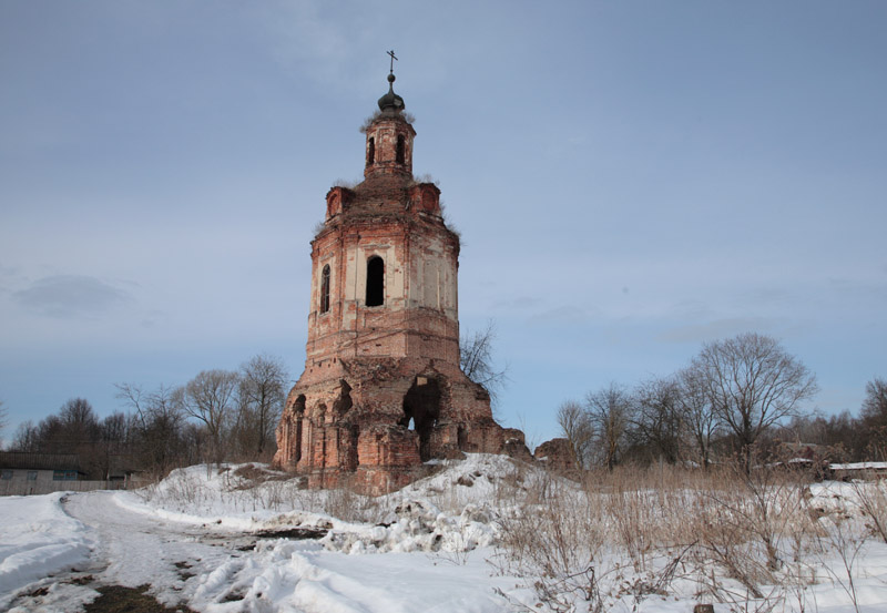 Церковь Преображения Господня, Серпейск (Мещовский район, Калужская область). общий вид в ландшафте