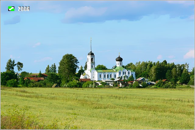 Старые Котлицы. Церковь Николая Чудотворца. общий вид в ландшафте, Панорама с юга