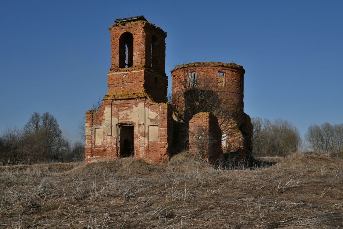 Церковь Спаса Нерукотворного Образа, Рудники (Мещовский район, Калужская область). фасады, Вид с юго-запада