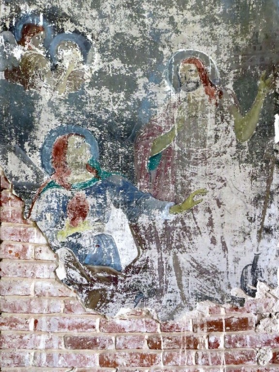Церковь Николая Чудотворца, Растворово (Мещовский район, Калужская область). интерьер и убранство, Сохранившийся фрагмент росписи