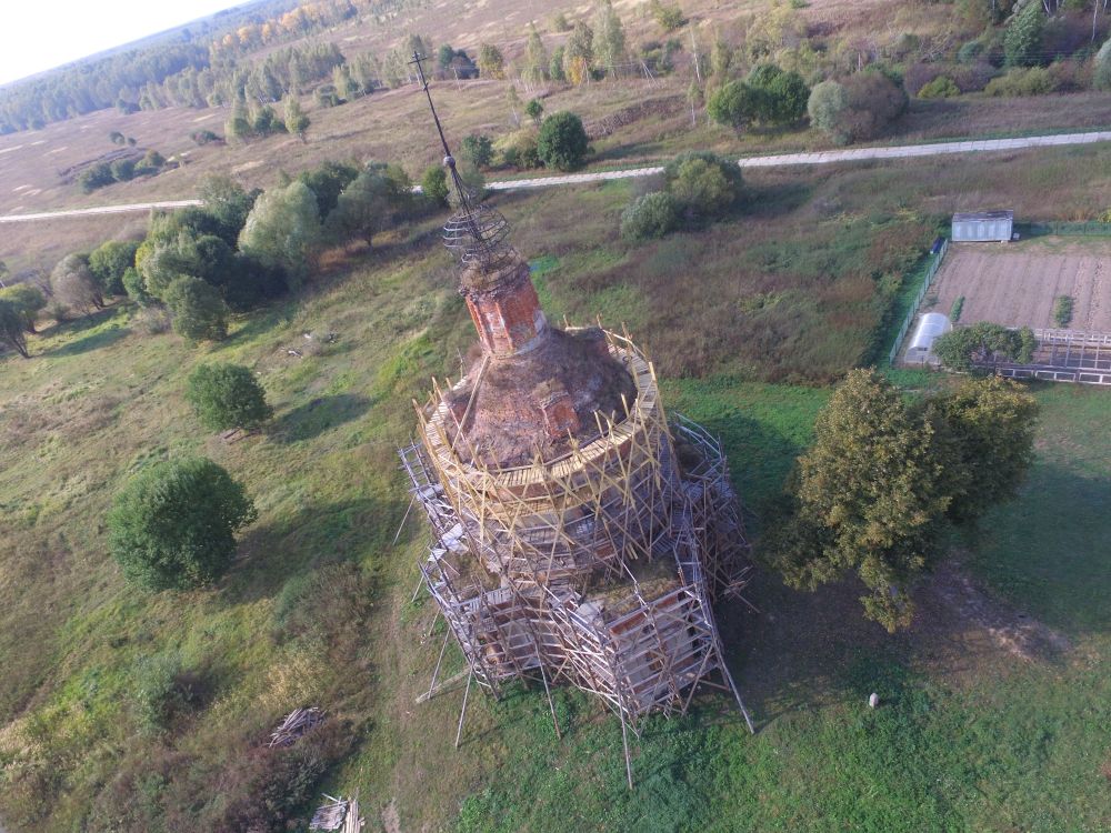 Растворово. Церковь Николая Чудотворца. общий вид в ландшафте