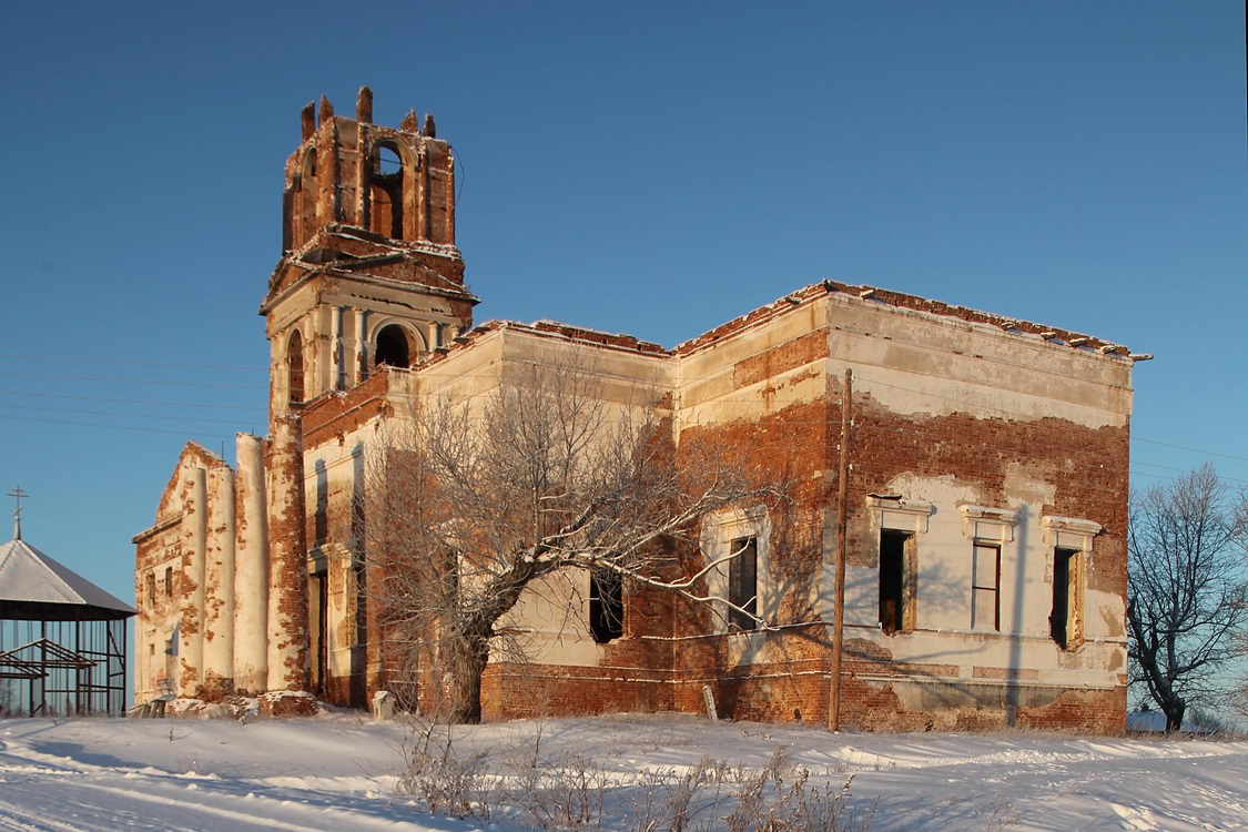 Окуневское. Церковь Сретения Господня. фасады, Вид с юго-востока
