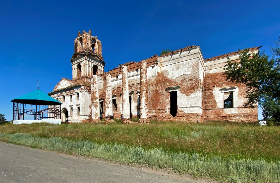 Церковь Сретения Господня, Окуневское (Каргапольский район, Курганская область). фасады, Вид с юго-востока