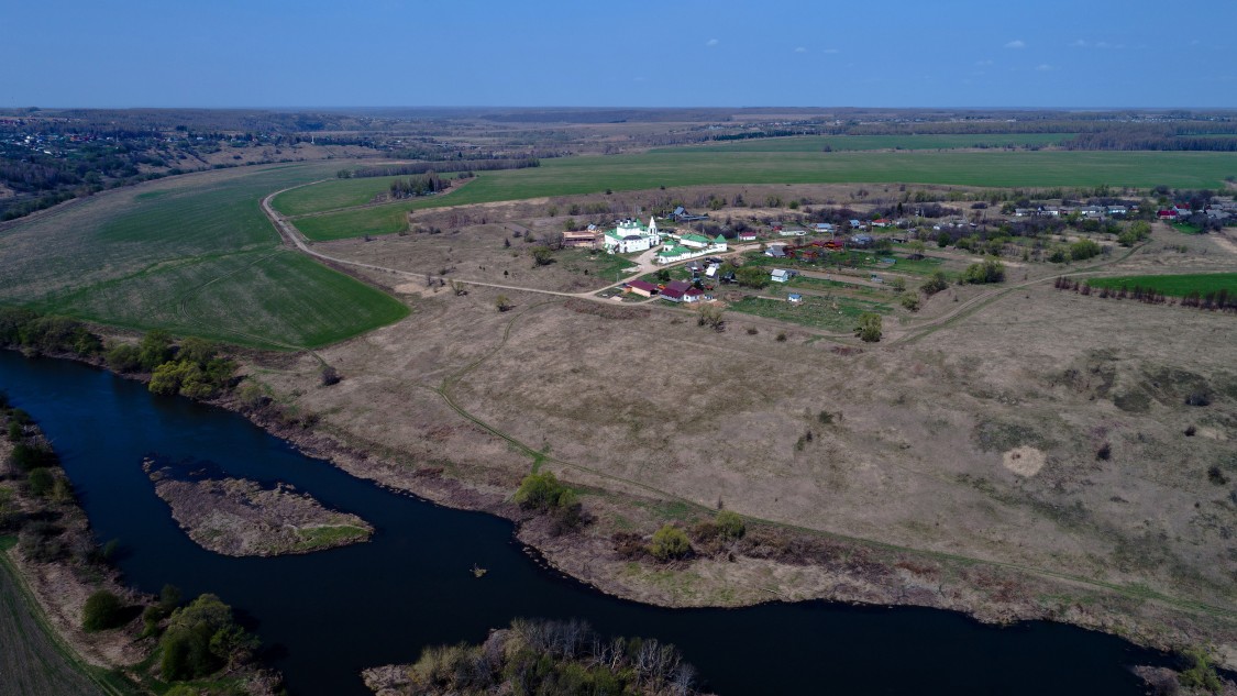 Богородице-Рождественский Анастасов монастырь, Анастасово (Одоевский район, Тульская область). общий вид в ландшафте