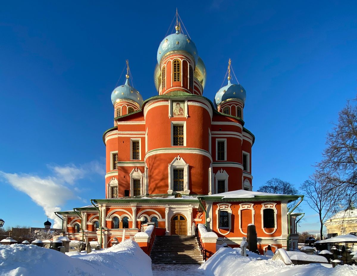 Вид с юга, фасады. Донской монастырь.  Большой собор Донской иконы Божией Матери, Донской (Южный административный округ (ЮАО), г. Москва)