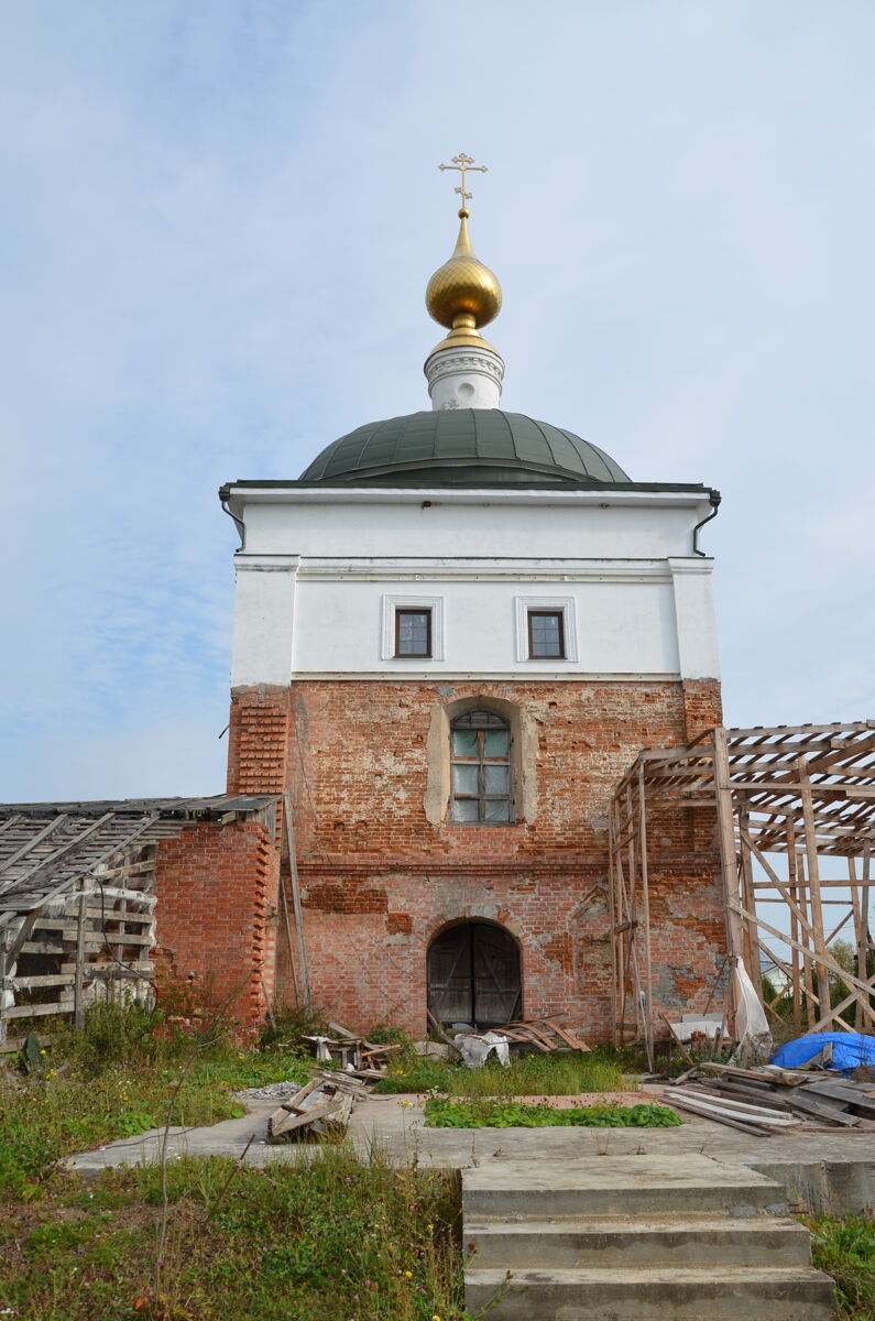 Георгиевский монастырь. Церковь Георгия Победоносца, Искра (Мещовский район, Калужская область). фасады, Вид с запада