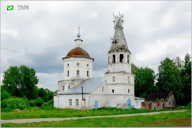 Церковь Покрова Пресвятой Богородицы, Ельцы (Киржачский район, Владимирская область). дополнительная информация, Вид с северо-запада