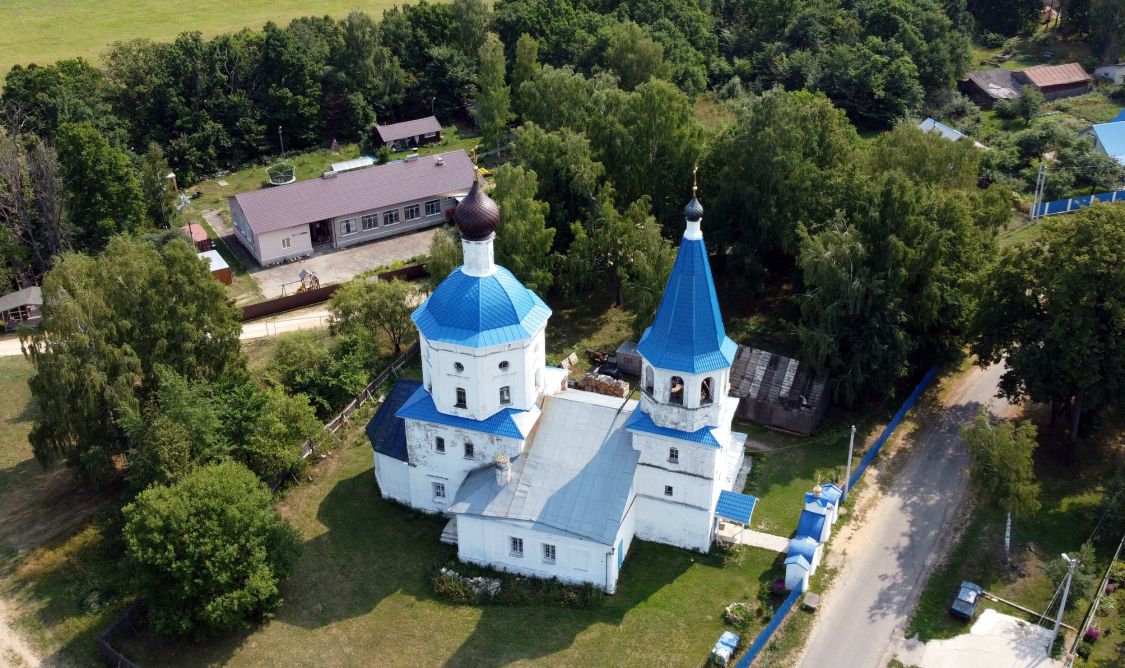 Церковь Покрова Пресвятой Богородицы, Ельцы (Киржачский район, Владимирская область). общий вид в ландшафте