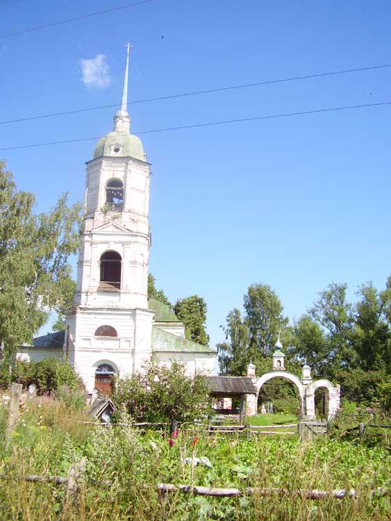 Церковь Покрова Пресвятой Богородицы, Задорожье (Юрьевецкий район, Ивановская область). общий вид в ландшафте