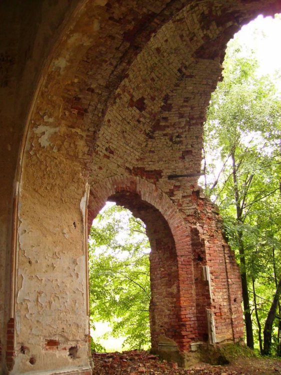 Церковь Вознесения Господня, Большая Каменка (Калуга, город, Калужская область). интерьер и убранство, Остатки  северной  стены  храма