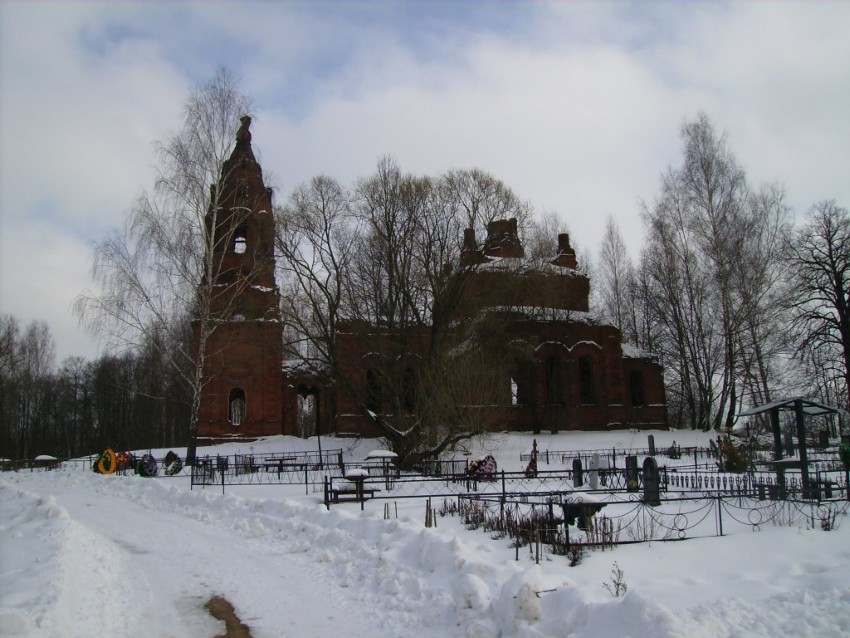 Большая Каменка. Церковь Вознесения Господня. общий вид в ландшафте, Вид  с  юга