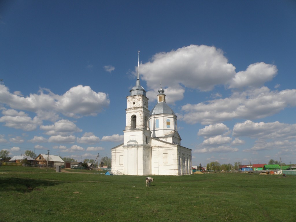 Церковь Михаила Архангела, Симбухово (Мокшанский район, Пензенская область). общий вид в ландшафте