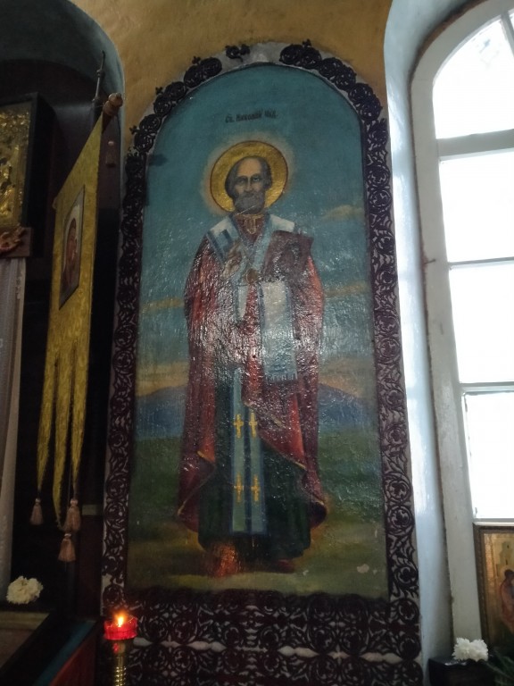 Церковь Всех Святых, Торопец (Торопецкий район, Тверская область). интерьер и убранство, Росписи в интерьере. Образ святого Николая Чудотворца