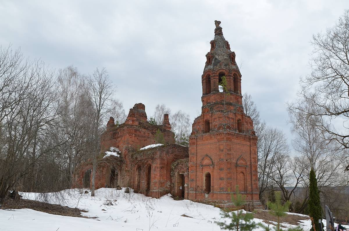 Вид с северо-запада, фасады. Церковь Вознесения Господня, Большая Каменка (Калуга, город, Калужская область)