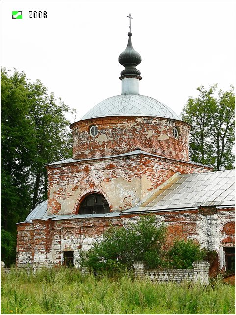 Церковь Преображения Господня, Новый Спас (Петушинский район, Владимирская область). фасады, Основной объём, вид с северо-запада