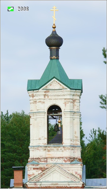 Церковь Казанской иконы Божией Матери, Марково, село (Петушинский район, Владимирская область). архитектурные детали, Верхняя часть западного фасада колокольни
