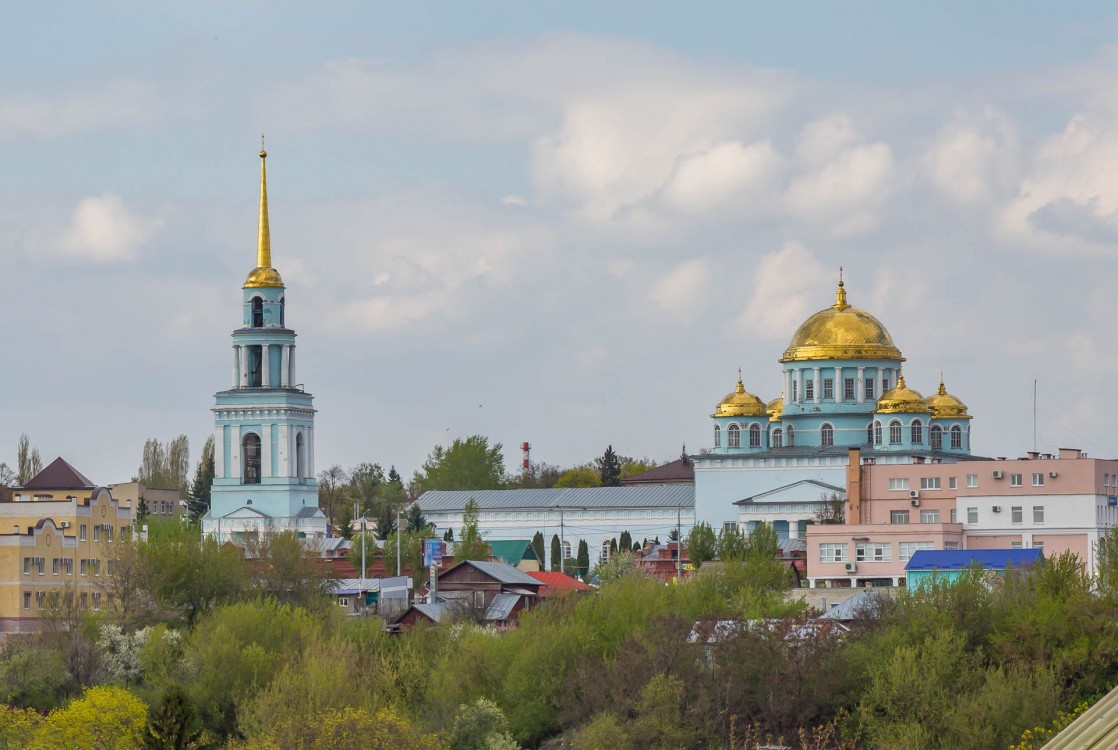 Лебедянь. Кафедральный собор Казанской иконы Божией Матери. фасады, Панорама с юга