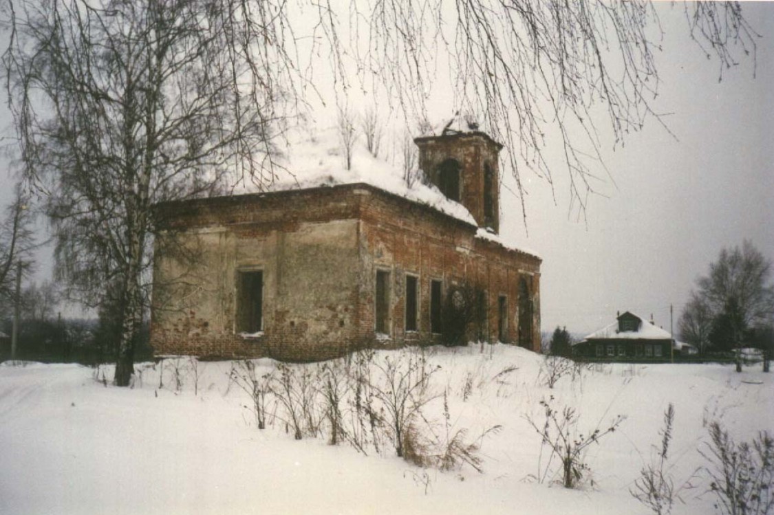 Спас-Каменка. Церковь Спаса Преображения. фасады, Переснято с моей фотографии 1996г.