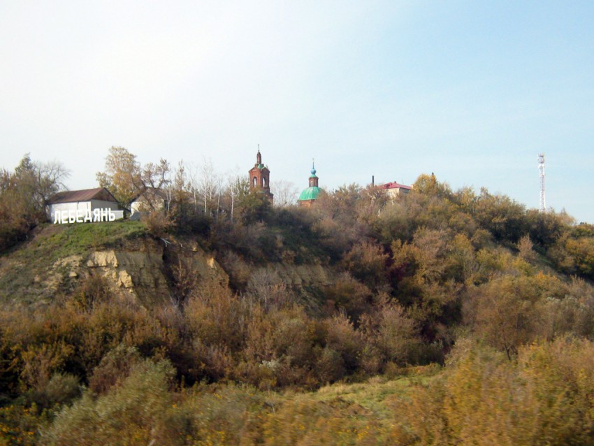 Собор Казанской иконы Божией Матери (Старо-Казанский), Лебедянь (Лебедянский район, Липецкая область). общий вид в ландшафте