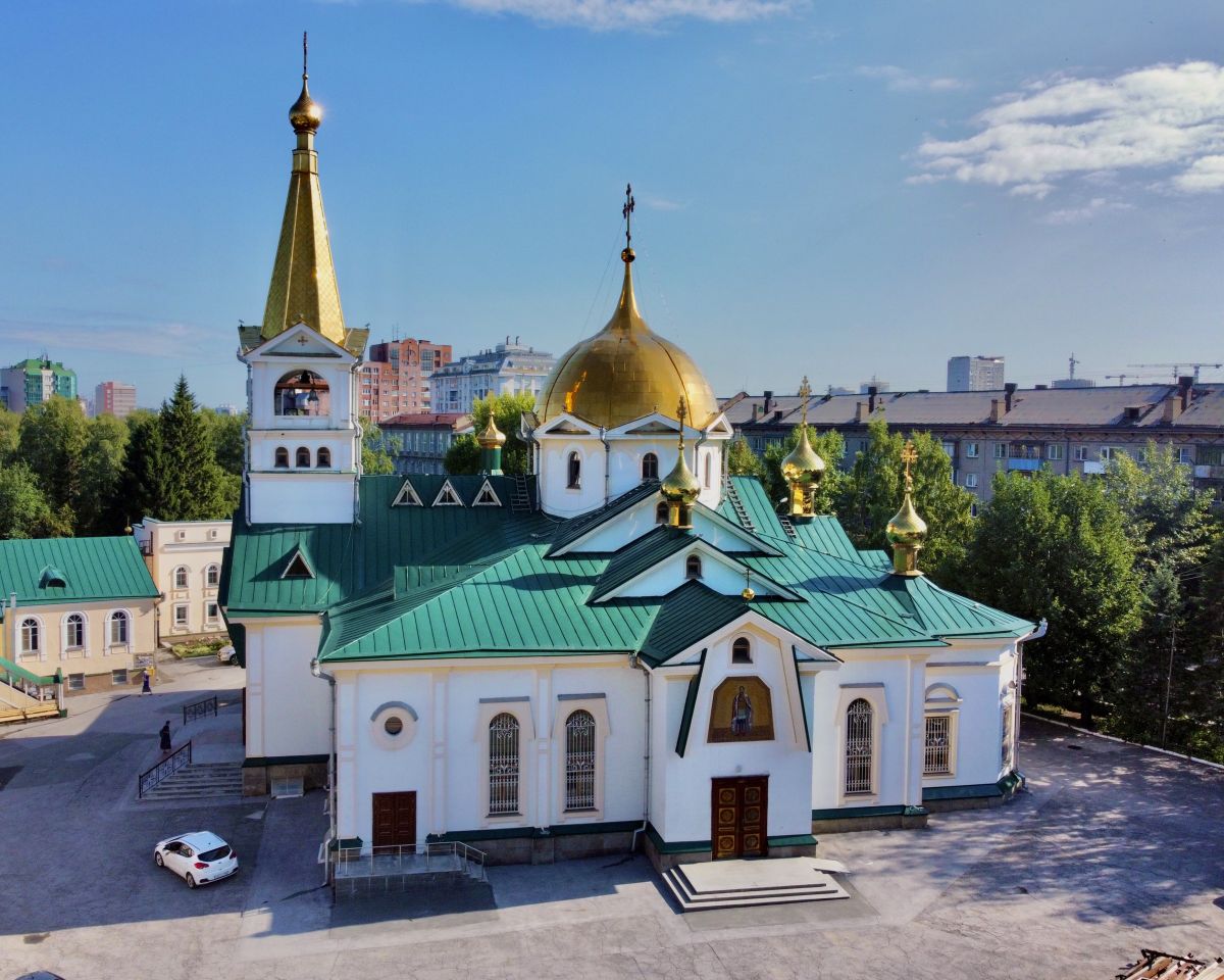 Кафедральный собор Вознесения Господня, Новосибирск (Новосибирск, город, Новосибирская область). фасады, Вид с юга
