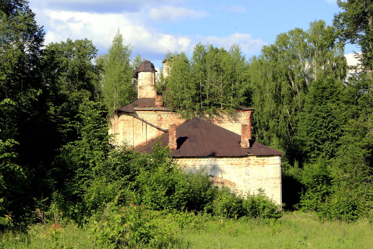 Церковь Воскресения Христова, Усть-Нея (Макарьевский район, Костромская область). фасады, Вид с запада.