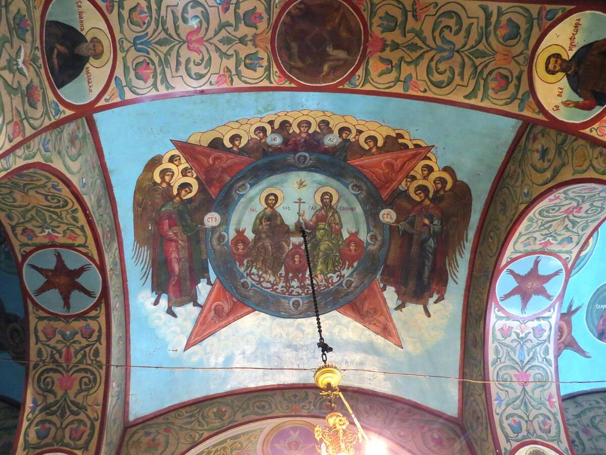 Церковь Благовещения Пресвятой Богородицы, Новотомниково (Моршанский район и г. Моршанск, Тамбовская область). интерьер и убранство, Роспись сводов