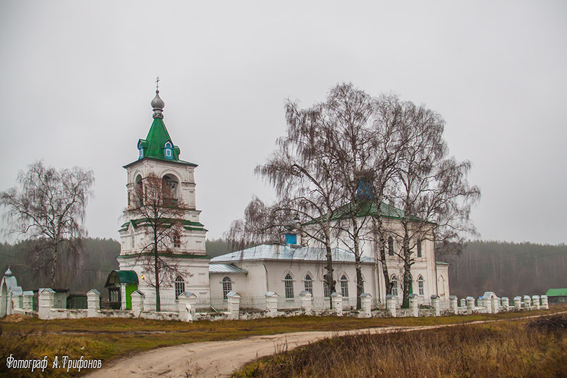 Степаньково. Церковь Николая Чудотворца. общий вид в ландшафте