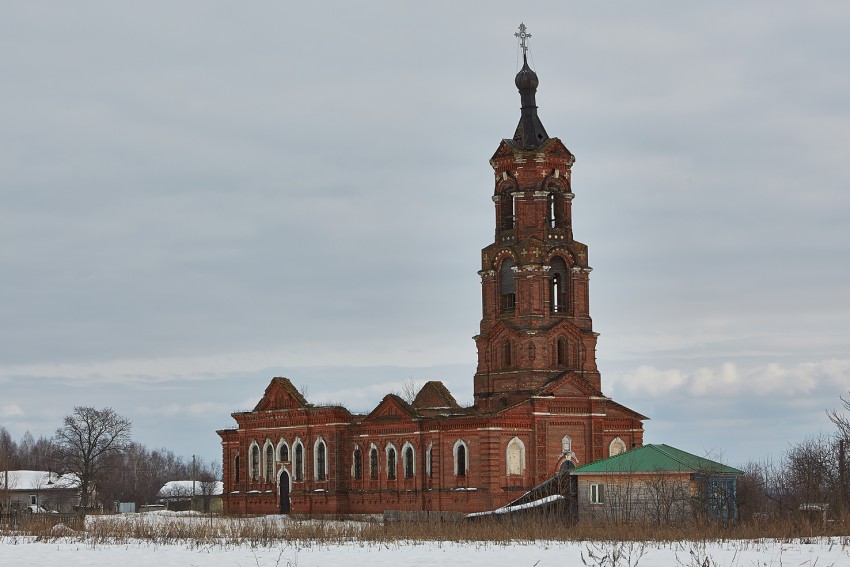 Верхозерье. Церковь Казанской иконы Божией Матери. общий вид в ландшафте