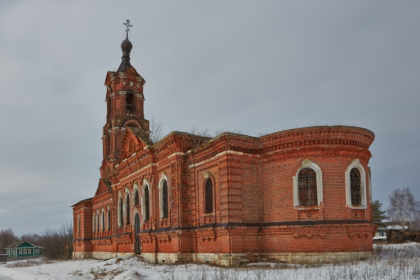 Верхозерье. Церковь Казанской иконы Божией Матери. общий вид в ландшафте