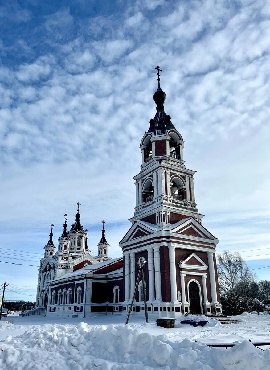 Большое Туманово. Церковь Покрова Пресвятой Богородицы. фасады