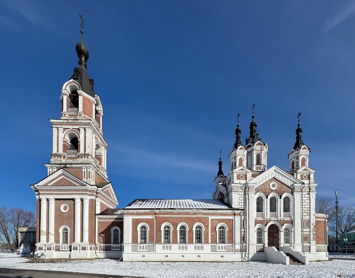 Южный фасад, фасады. Церковь Покрова Пресвятой Богородицы, Большое Туманово (Арзамасский район и г. Арзамас, Нижегородская область)