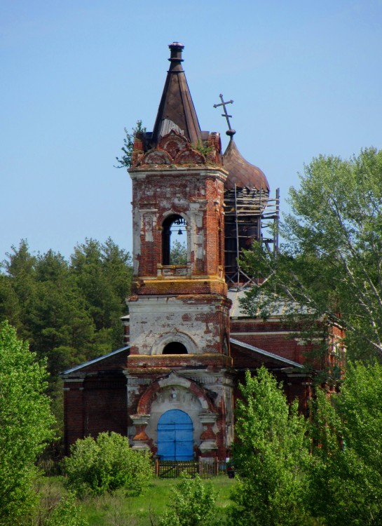 Церковь Покрова Пресвятой Богородицы, Рубецкое (Шиловский район, Рязанская область). общий вид в ландшафте