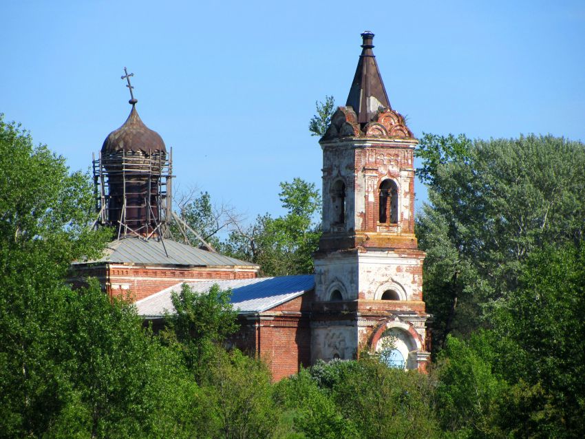 Церковь Покрова Пресвятой Богородицы, Рубецкое (Шиловский район, Рязанская область). общий вид в ландшафте